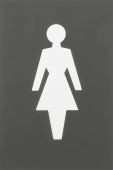 AR607F Hoppe Arrone 100mm x 150mm Female Sign - &lpar;Nylon&rpar; Anthracite Grey - 87132312