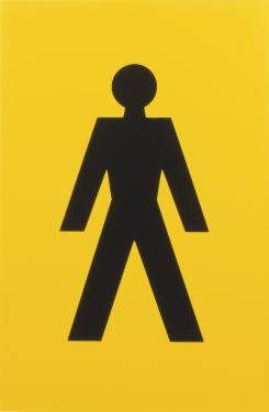 Click Here To Enlarge This Photo Of AR607M Hoppe Arrone 100mm x 150mm Male Sign - &lpar;Nylon&rpar; Yellow - 8508155