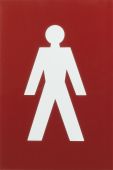 AR607M Hoppe Arrone 100mm x 150mm Male Sign - &lpar;Nylon&rpar; Red - 8508134