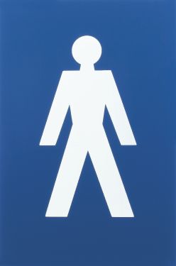 Click Here To Enlarge This Photo Of AR607M Hoppe Arrone 100mm x 150mm Male Sign - &lpar;Nylon&rpar; Cobalt Blue - 8508092