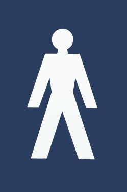 Click Here To Enlarge This Photo Of AR607M Hoppe Arrone 100mm x 150mm Male Sign - &lpar;Nylon&rpar; Midnight Blue - 8508127