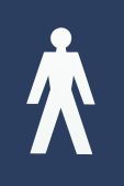 AR607M Hoppe Arrone 100mm x 150mm Male Sign - &lpar;Nylon&rpar; Midnight Blue - 8508127