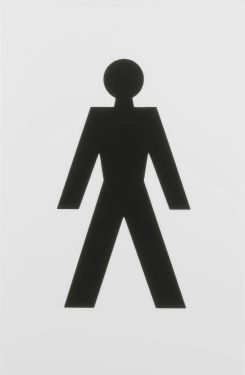 Click Here To Enlarge This Photo Of AR607M Hoppe Arrone 100mm x 150mm Male Sign - &lpar;Nylon&rpar; Diamond White - 8508106