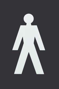 Click Here To Enlarge This Photo Of AR607M Hoppe Arrone 100mm x 150mm Male Sign - &lpar;Nylon&rpar; Black - 8508113
