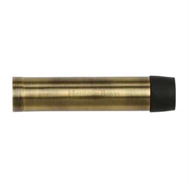 Click Here To Enlarge This Photo Of V1081 64-AT Heritage Brass Cylindrical Door Stop without Rose 64mm &lpar;75mm projection inc buffer&rpar; Antique Brass Finish