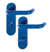 K138&sol;353K &lpar;AR600&sol;25-78&rpar; Hoppe Arrone Bathroom Levers 78mm Centres on Radius Plate - &lpar;Nylon&rpar; Cobalt Blue - 11571366