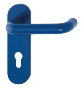 Click Here To Enlarge This Photo Of K138&sol;353K &lpar;AR600&sol;23-72&rpar; Hoppe Arrone Euro Profile Levers 72mm Centres on Radius Plate - &lpar;Nylon&rpar; Midnight Blue - 11570106