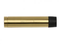 V1081 64-PB Heritage Brass Cylindrical Door Stop without Rose 64mm &lpar;75mm projection inc buffer&rpar; Polished Brass Finish