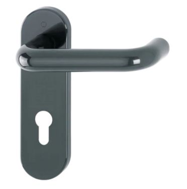 Click Here To Enlarge This Photo Of K138&sol;353K &lpar;AR600&sol;23-72&rpar; Hoppe Arrone Euro Profile Levers 72mm Centres on Radius Plate - &lpar;Nylon&rpar; Anthracite Grey - 11570118