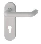 K138&sol;353K &lpar;AR600&sol;23-72&rpar; Hoppe Arrone Euro Profile Levers 72mm Centres on Radius Plate - &lpar;Nylon&rpar; Dove Grey - 11570143