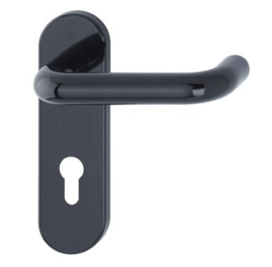 Click Here To Enlarge This Photo Of K138&sol;353K &lpar;AR600&sol;23-72&rpar; Hoppe Arrone Euro Profile Levers 72mm Centres on Radius Plate - &lpar;Nylon&rpar; Black - 11570064