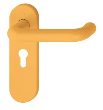 Click Here To Enlarge This Photo Of K138&sol;353K &lpar;AR600&sol;23&rpar; Hoppe Arrone Euro Profile Levers 47&period;6mm Centres on Radius Plate - &lpar;Nylon&rpar; Yellow - 8566472