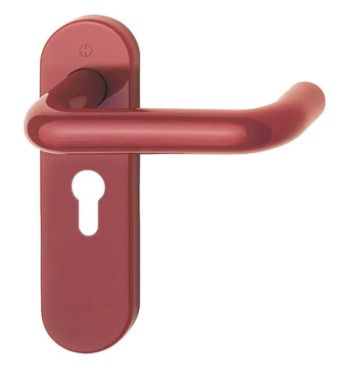 Click Here To Enlarge This Photo Of K138&sol;353K &lpar;AR600&sol;23&rpar; Hoppe Arrone Euro Profile Levers 47&period;6mm Centres on Radius Plate - &lpar;Nylon&rpar; Red - 8566458