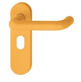 K138&sol;353K &lpar;AR600&sol;24&rpar; Hoppe Arrone Oval Profile Levers 48&period;5mm Centres on Radius Plate - &lpar;Nylon&rpar; Yellow - 8566549