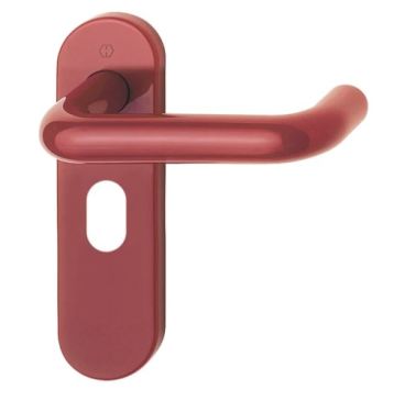 Click Here To Enlarge This Photo Of K138&sol;353K &lpar;AR600&sol;24&rpar; Hoppe Arrone Oval Profile Levers 48&period;5mm Centres on Radius Plate - &lpar;Nylon&rpar; Red - 8566535