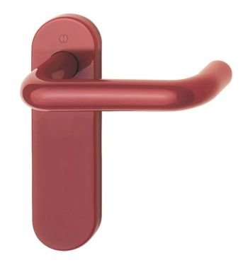 Click Here To Enlarge This Photo Of K138&sol;353K &lpar;AR600&sol;21&rpar; Hoppe Arrone Latch Levers on Radius Plate - &lpar;Nylon&rpar; Red - 8566290