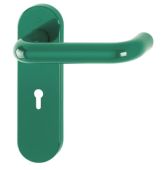 K138&sol;353K &lpar;AR600&sol;22&rpar; Hoppe Arrone Lock Levers 57mm Centres on Radius Plate - &lpar;Nylon&rpar; Green - 8566416