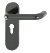 K138&sol;353K &lpar;AR600&sol;23&rpar; Hoppe Arrone Euro Profile Levers 47&period;6mm Centres on Radius Plate - &lpar;Nylon&rpar; Anthracite Grey - 87134546