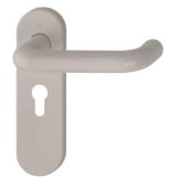 K138&sol;353K &lpar;AR600&sol;23&rpar; Hoppe Arrone Euro Profile Levers 47&period;6mm Centres on Radius Plate - &lpar;Nylon&rpar; Dove Grey - 8566500