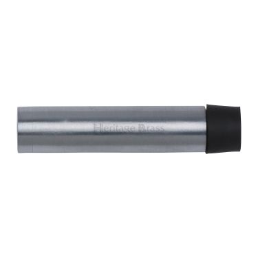 Click Here To Enlarge This Photo Of V1081 64-SC Heritage Brass Cylindrical Door Stop without Rose 64mm &lpar;75mm projection inc buffer&rpar; Satin Chrome Finish