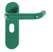 K138&sol;353K &lpar;AR600&sol;24&rpar; Hoppe Arrone Oval Profile Levers 48&period;5mm Centres on Radius Plate - &lpar;Nylon&rpar; Green - 8566570