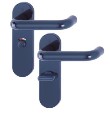 Click Here To Enlarge This Photo Of K138&sol;353K &lpar;AR600&sol;25&rpar; Hoppe Arrone Bathroom Levers 57mm Centres on Radius Plate - &lpar;Nylon&rpar; Midnight Blue - 8566640