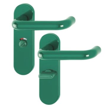 Click Here To Enlarge This Photo Of K138&sol;353K &lpar;AR600&sol;25&rpar; Hoppe Arrone Bathroom Levers 57mm Centres on Radius Plate - &lpar;Nylon&rpar; Green - 8566647