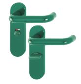 K138&sol;353K &lpar;AR600&sol;25&rpar; Hoppe Arrone Bathroom Levers 57mm Centres on Radius Plate - &lpar;Nylon&rpar; Green - 8566647