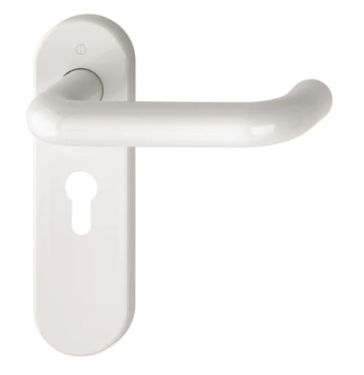 Click Here To Enlarge This Photo Of K138&sol;353K &lpar;AR600&sol;23&rpar; Hoppe Arrone Euro Profile Levers 47&period;6mm Centres on Radius Plate - &lpar;Nylon&rpar; Diamond White - 8566528