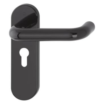 Click Here To Enlarge This Photo Of K138&sol;353K &lpar;AR600&sol;23&rpar; Hoppe Arrone Euro Profile Levers 47&period;6mm Centres on Radius Plate - &lpar;Nylon&rpar; Black - 8566521