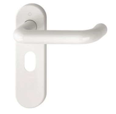 Click Here To Enlarge This Photo Of K138&sol;353K &lpar;AR600&sol;24&rpar; Hoppe Arrone Oval Profile Levers 48&period;5mm Centres on Radius Plate - &lpar;Nylon&rpar; Diamond White - 8566605