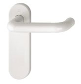 K138&sol;353K &lpar;AR600&sol;21&rpar; Hoppe Arrone Latch Levers on Radius Plate - &lpar;Nylon&rpar; Diamond White - 8566360
