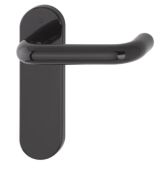 K138&sol;353K &lpar;AR600&sol;21&rpar; Hoppe Arrone Latch Levers on Radius Plate - &lpar;Nylon&rpar; Black - 8566353