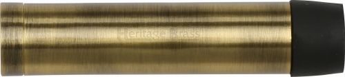 Click Here To Enlarge This Photo Of V1081 76-AT Heritage Brass Cylindrical Door Stop without Rose 76mm &lpar;87mm projection inc buffer&rpar; Antique Brass Finish
