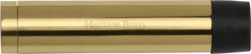 Click Here To Enlarge This Photo Of V1081 76-PB Heritage Brass Cylindrical Door Stop without Rose 76mm  &lpar;87mm projection inc buffer&rpar; Polished Brass Finish