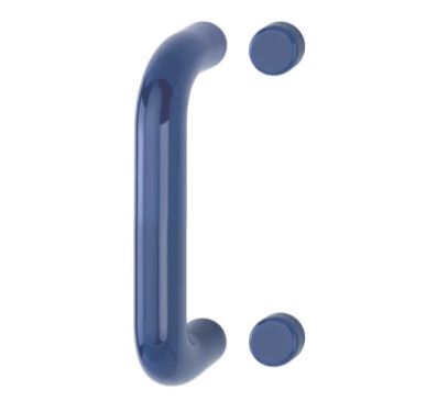Click Here To Enlarge This Photo Of AR602&sol;220BF Hoppe D' Handle &Oslash; 34mm x 220mm Centres Pull Handle Bolt Fix - &lpar;Nylon&rpar; Cobalt Blue