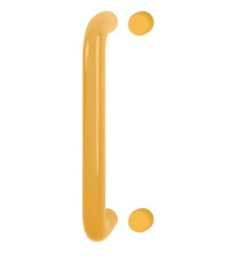 Click Here To Enlarge This Photo Of AR602&sol;300BF Hoppe D' Handle &Oslash; 34mm x 300mm Centres Pull Handle Bolt Fix - &lpar;Nylon&rpar; Yellow