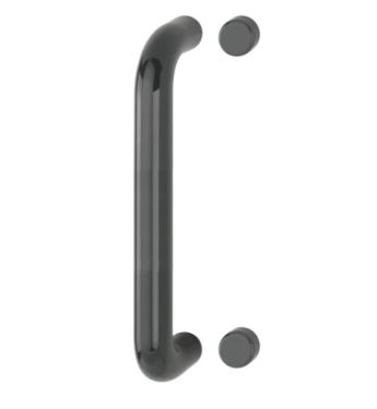 Click Here To Enlarge This Photo Of AR602&sol;300BF Hoppe D' Handle &Oslash; 34mm x 300mm Centres Pull Handle Bolt Fix - &lpar;Nylon&rpar; Anthracite Grey