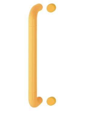 Click Here To Enlarge This Photo Of AR602&sol;425BF Hoppe D' Handle &Oslash; 34mm x 425mm Centres Pull Handle Bolt Fix - &lpar;Nylon&rpar; Yellow
