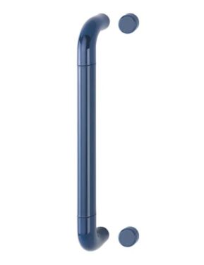 Click Here To Enlarge This Photo Of AR602&sol;425BF Hoppe D' Handle &Oslash; 34mm x 425mm Centres Pull Handle Bolt Fix - &lpar;Nylon&rpar; Midnght Blue
