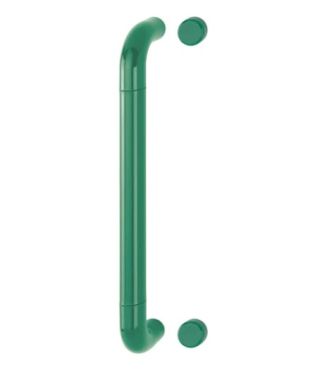 Click Here To Enlarge This Photo Of AR602&sol;425BF Hoppe D' Handle &Oslash; 34mm x 425mm Centres Pull Handle Bolt Fix - &lpar;Nylon&rpar; Green