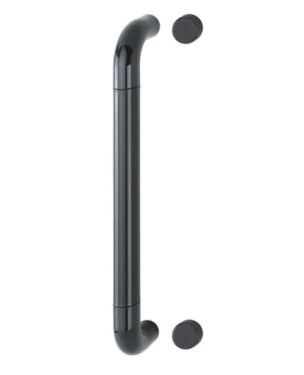 Click Here To Enlarge This Photo Of AR602&sol;425BF Hoppe D' Handle &Oslash; 34mm x 425mm Centres Pull Handle Bolt Fix - &lpar;Nylon&rpar; Black