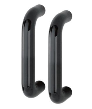 Click Here To Enlarge This Photo Of AR602&sol;220BB Hoppe D' Handle &Oslash; 34mm x 220mm Centres Pull Handle Back To Back - &lpar;Nylon&rpar; Black