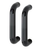 AR602&sol;220BB Hoppe D' Handle &Oslash; 34mm x 220mm Centres Pull Handle Back To Back - &lpar;Nylon&rpar; Black
