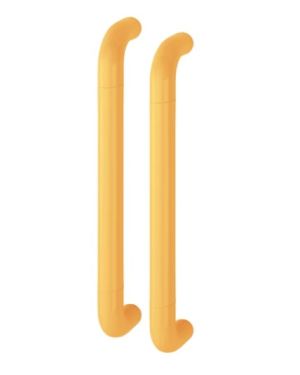 Click Here To Enlarge This Photo Of AR602&sol;425BB Hoppe D' Handle &Oslash; 34mm x 425mm Centres Pull Handle Back To Back - &lpar;Nylon&rpar; Yellow