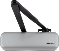 AR6900-D-SE Hoppe Arrone Size 2-4 Overhead Door Closer - Silver with Black arm &lpar;87105981&rpar;