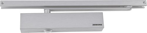Click Here To Enlarge This Photo Of AR8209-SSS Hoppe Arrone Size 2-4 Overhead Surface Mounted Slide Arm Door Closer - Satin Stainless Steel &lpar;87116135&rpar;