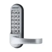 AR515-MC-PK Hoppe Arrone Lever Operated Mechanical Push Button Digital Lock for use with Panic Hardware - Matt Chrome &lpar;87138500&rpar;