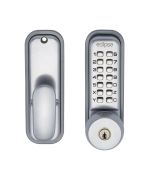 Eclipse ED20KO Key Override Mechanical Push Button Digital Lock - Satin Chrome &lpar;70263&rpar;