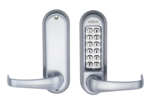 Click Here To Enlarge This Photo Of Eclipse ED50 Heavy Duty Mechanical Push Button Digital Lock - Satin Chrome  &lpar;70261&rpar;